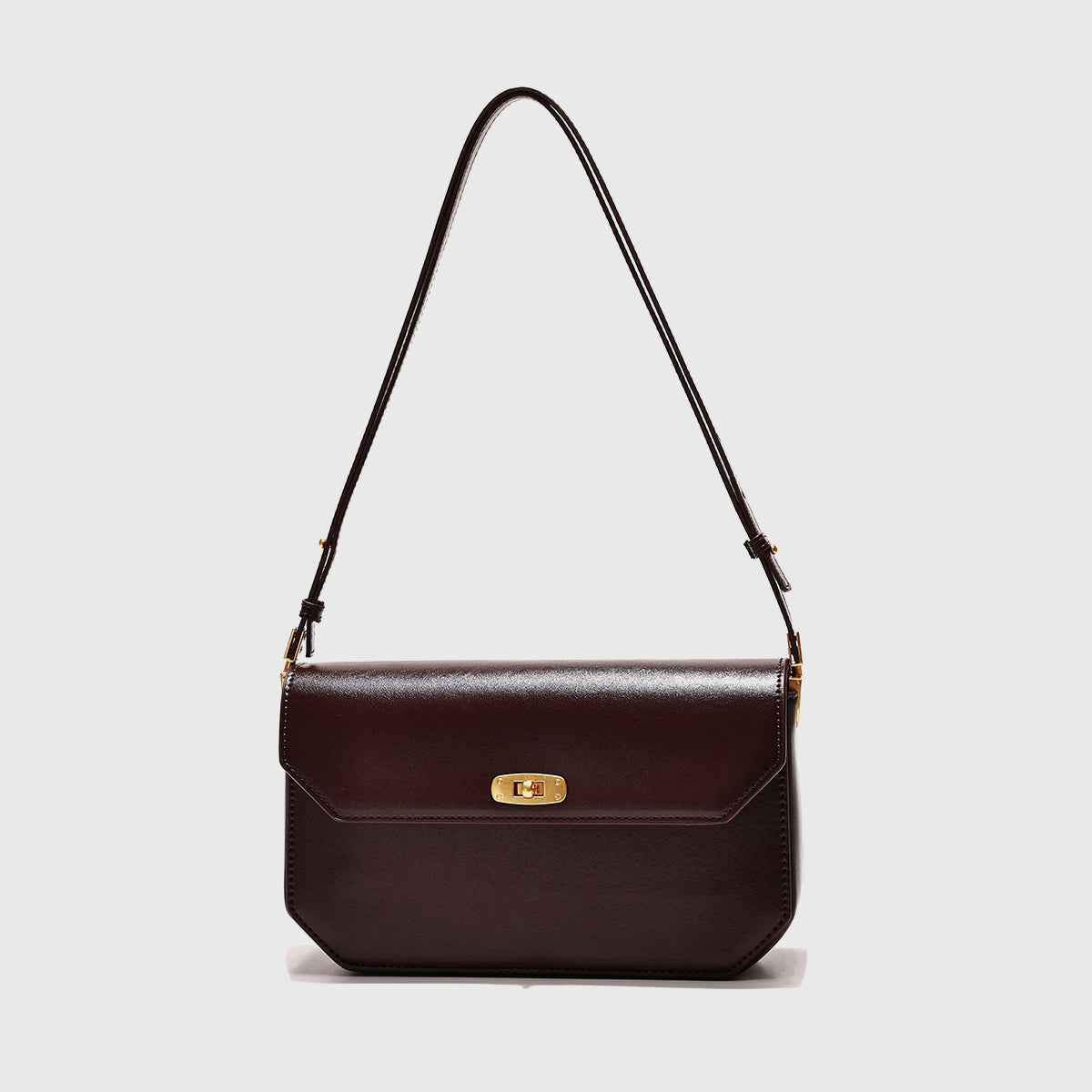 Shari Pulse Leather Flap Shoulder Bag