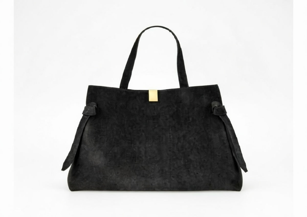 Hadiqa Bloom Gyoza Suede Tote