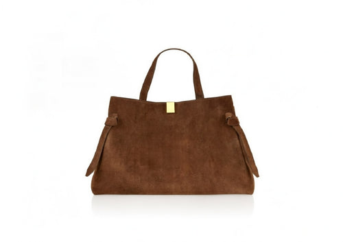 Hadiqa Bloom Gyoza Suede Tote