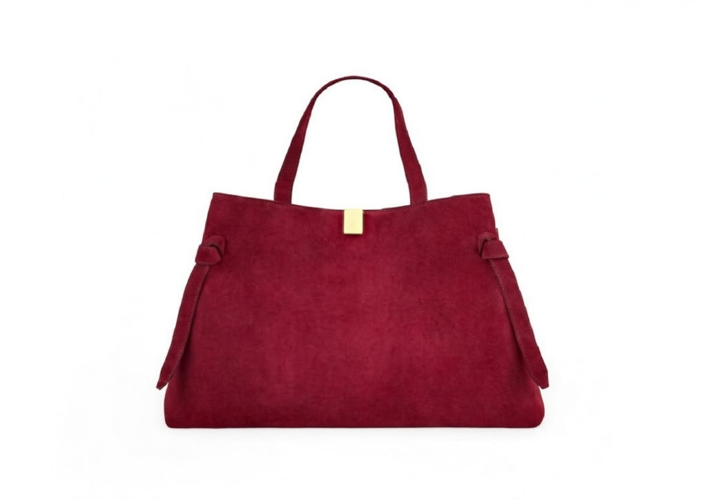 Hadiqa Bloom Gyoza Suede Tote