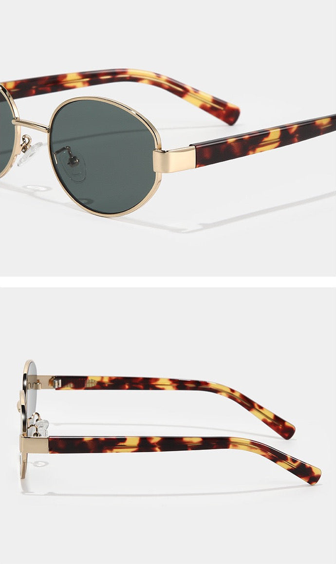 Shams Aura Vintage Oval Wireframe Sunglasses