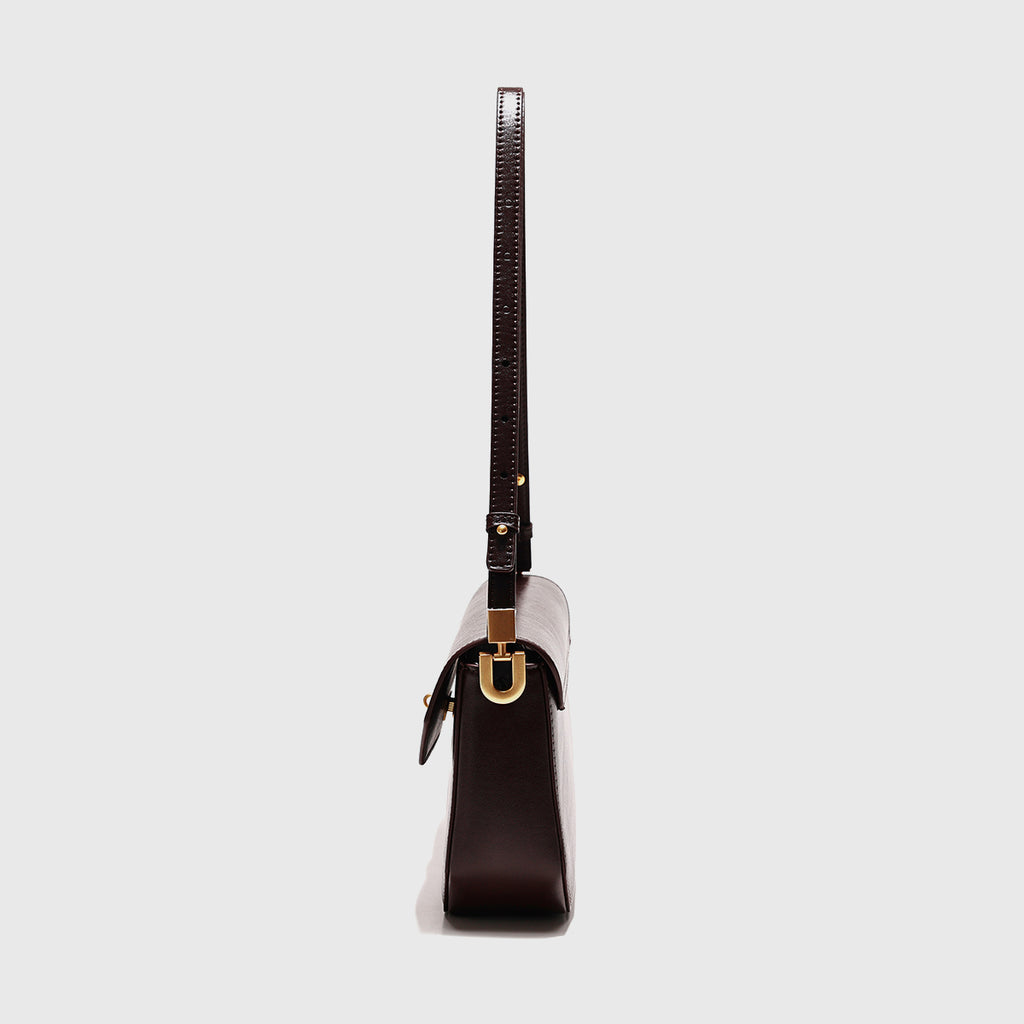 Shari Pulse Leather Flap Shoulder Bag