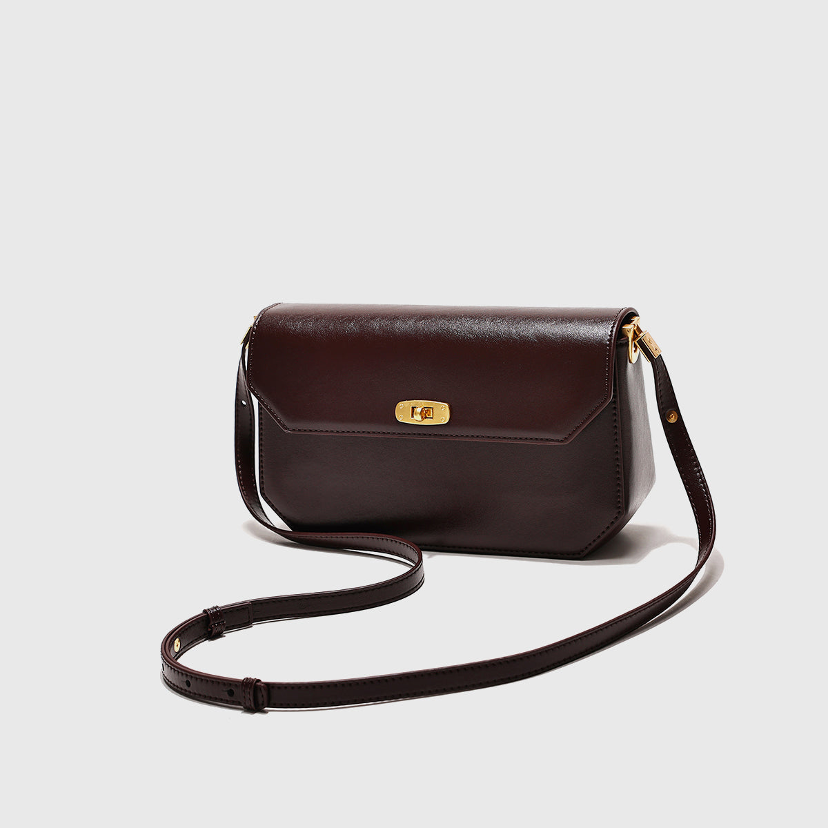 Shari Pulse Leather Flap Shoulder Bag