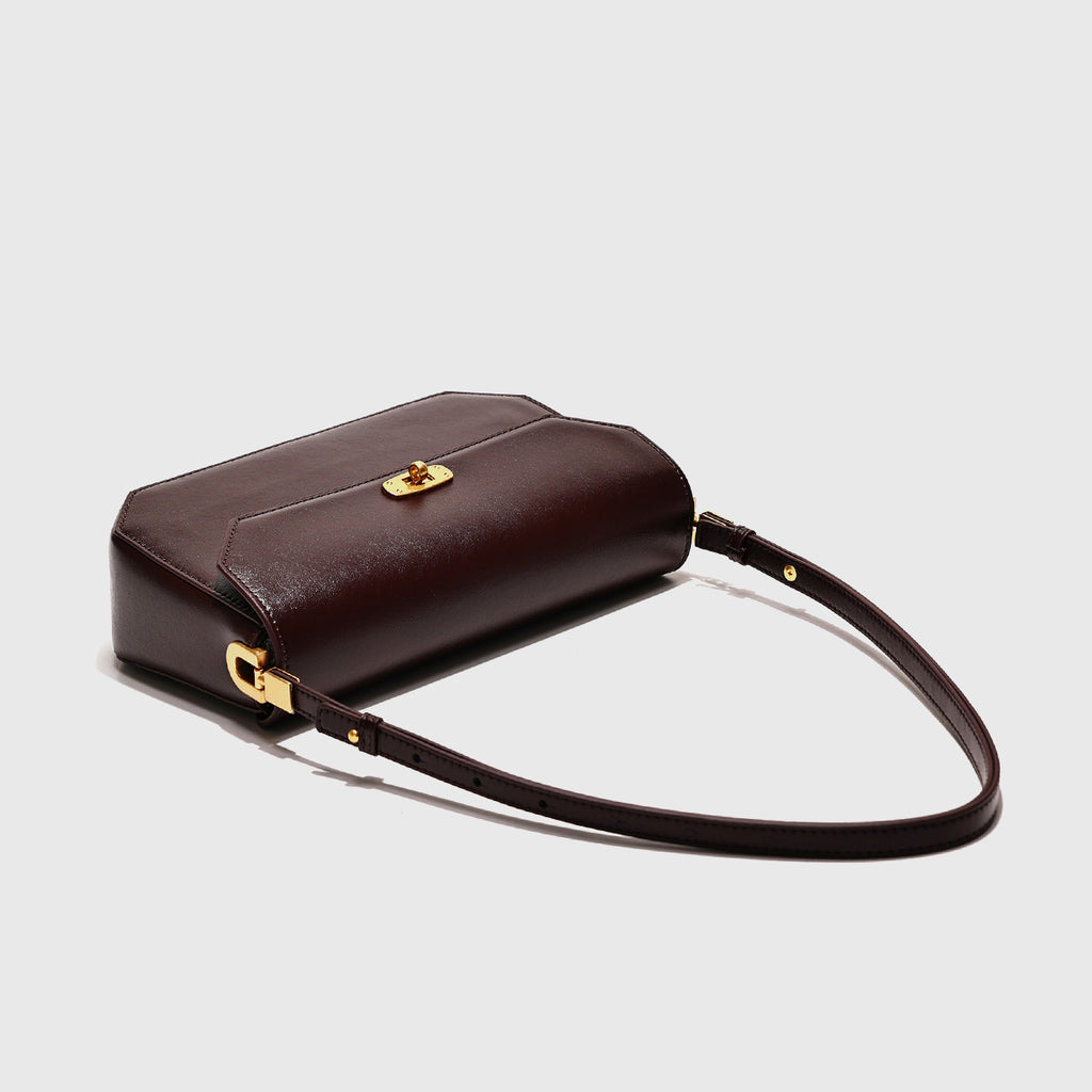 Shari Pulse Leather Flap Shoulder Bag