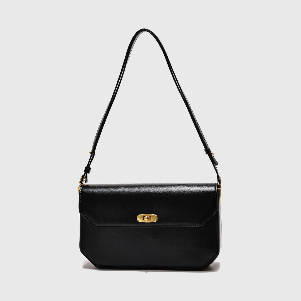 Shari Pulse Leather Flap Shoulder Bag