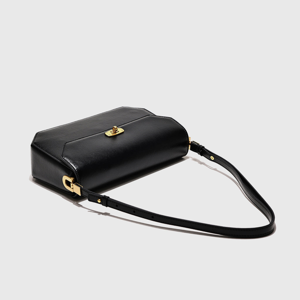 Shari Pulse Leather Flap Shoulder Bag