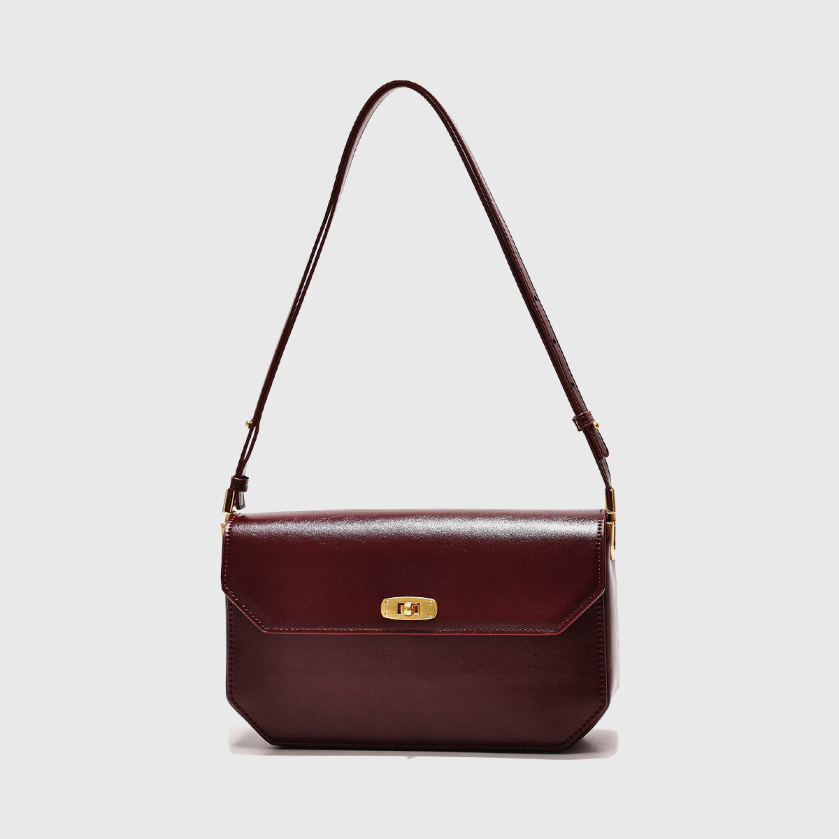 Shari Pulse Leather Flap Shoulder Bag