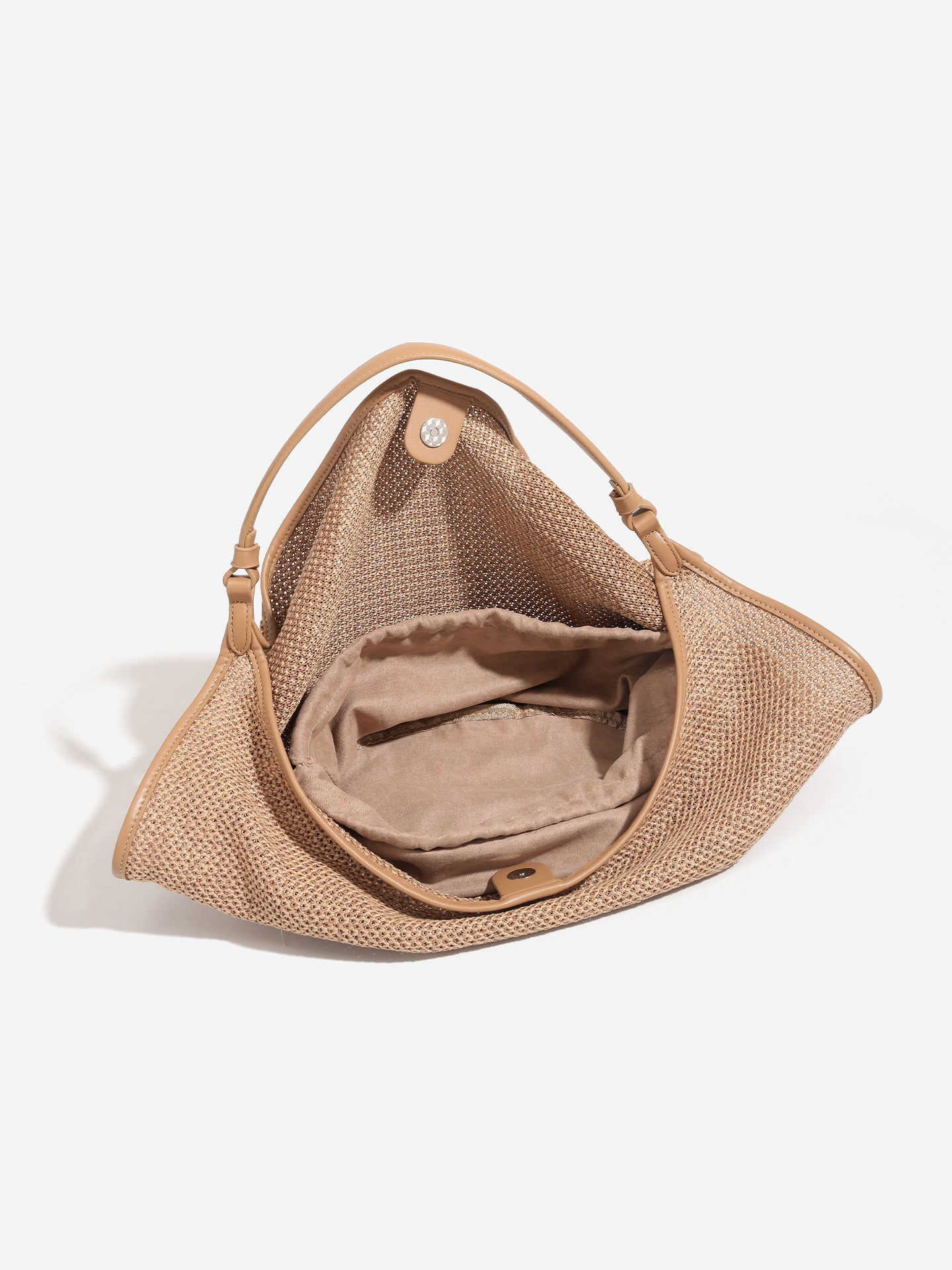 Rimal Echo Slouchy Raffia Woven Hobo Bag