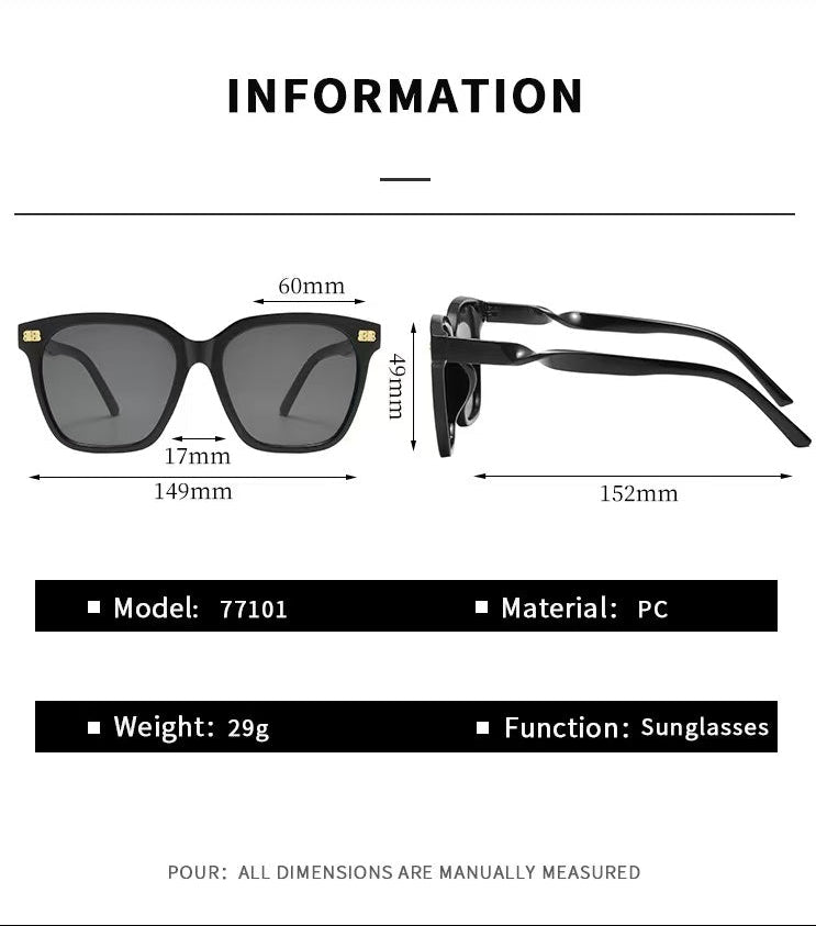Lail Contour Wavy Temple Sunglasses