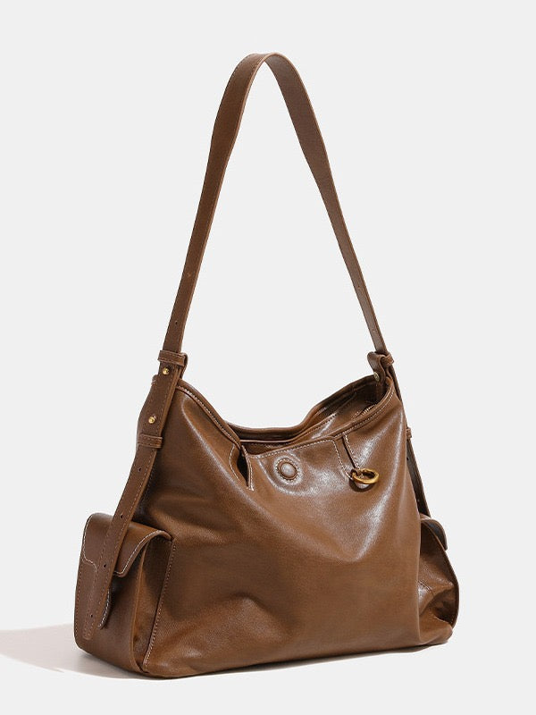 Rimal Echo Trace Dual-Size Tote – Soft Minimalist Brown