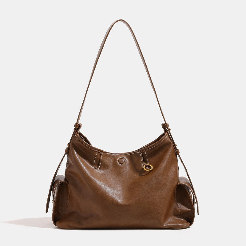 Rimal Echo Trace Dual-Size Tote – Soft Minimalist Brown