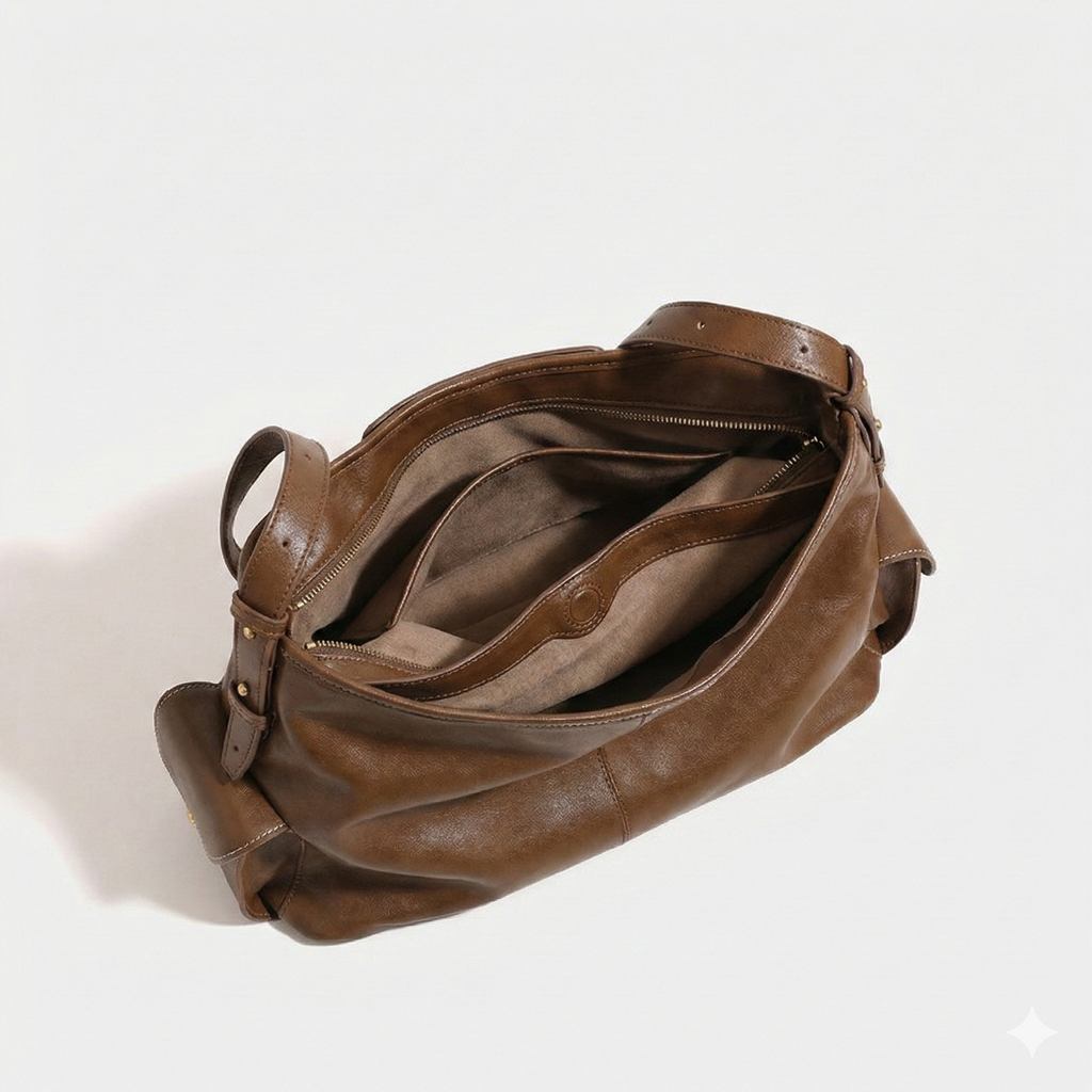 Rimal Echo Trace Dual-Size Tote – Soft Minimalist Brown